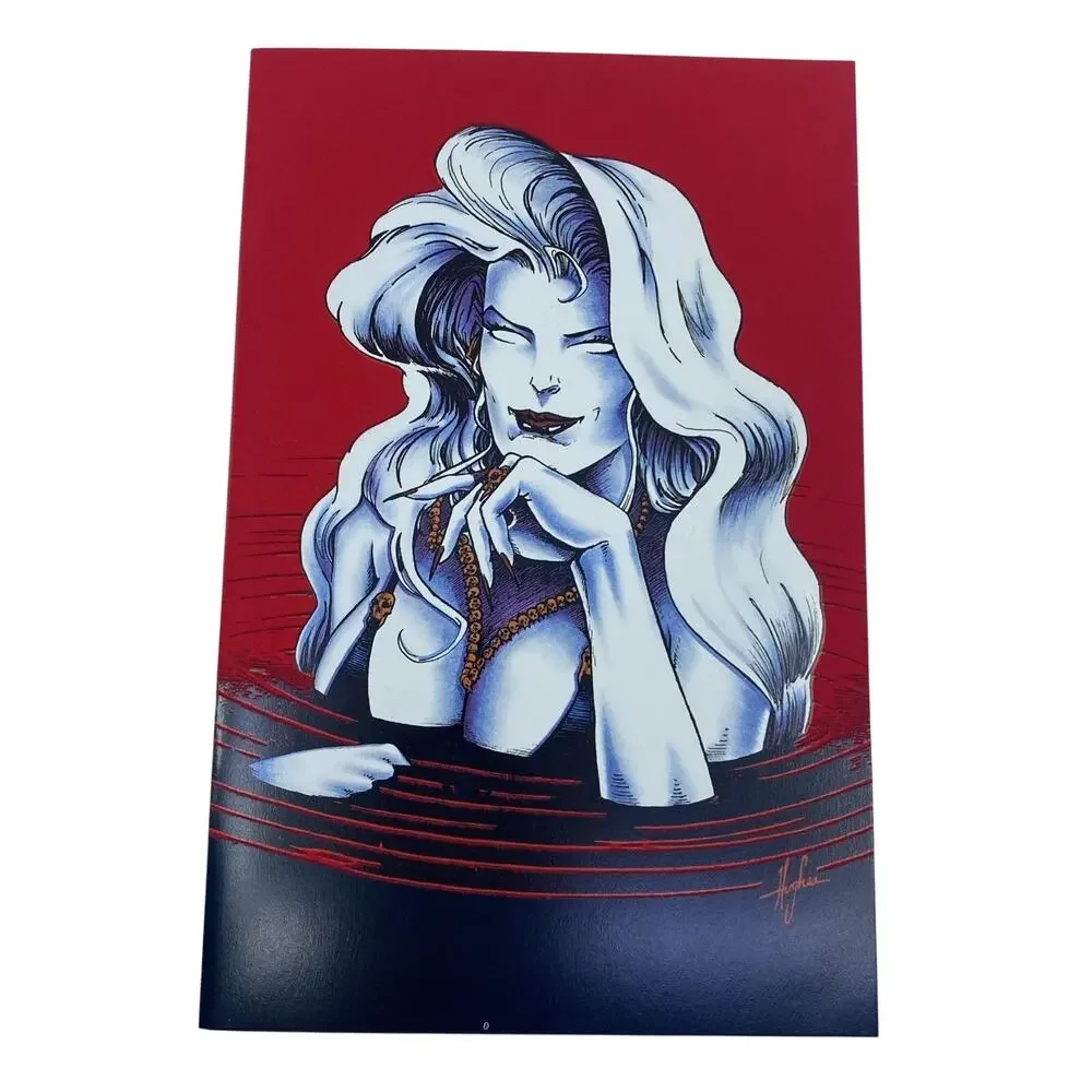 Lady Death Swimsuit Special #1 Premium Red Velvet DF Signed COA Chaos
